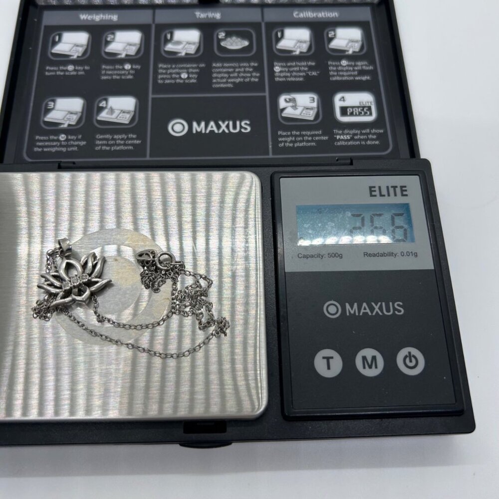 925 Sterling Silver Lotus Blossom Pendant Necklace Dainty Spiritual Minimalist - Picture 13 of 15
